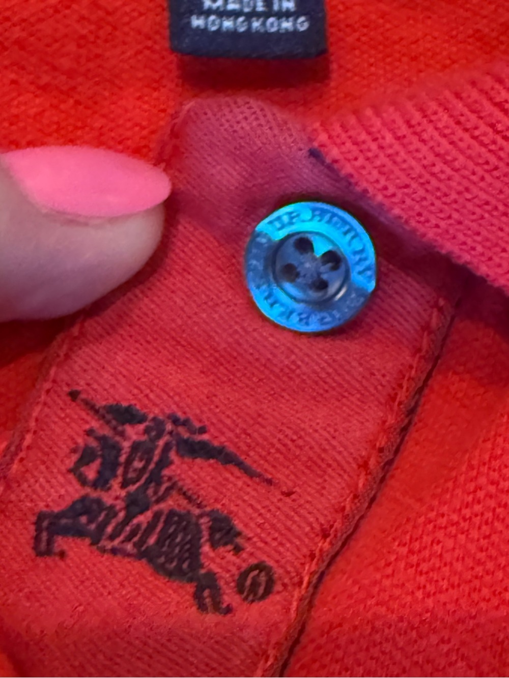 Burberry Golf. Long sleeve Red Polo. Size XL. - Picture 8 of 9